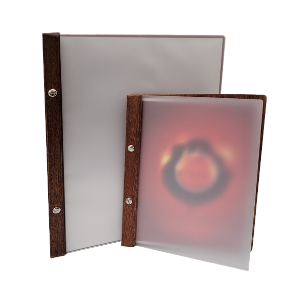 EKO Folder Walnut Timber Back A4 or A5 with 10 Pockets