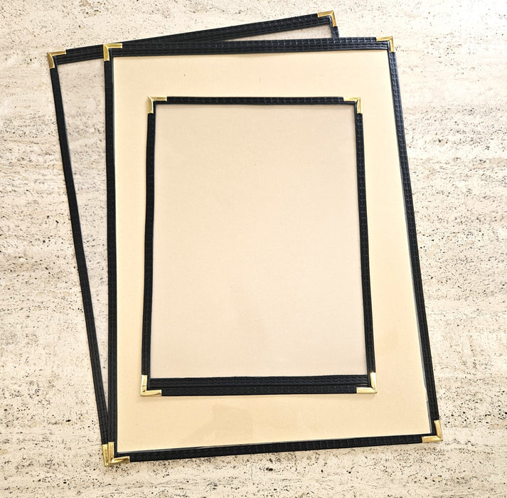 A3 Bistro Cover 1 Pocket with Gold Corners