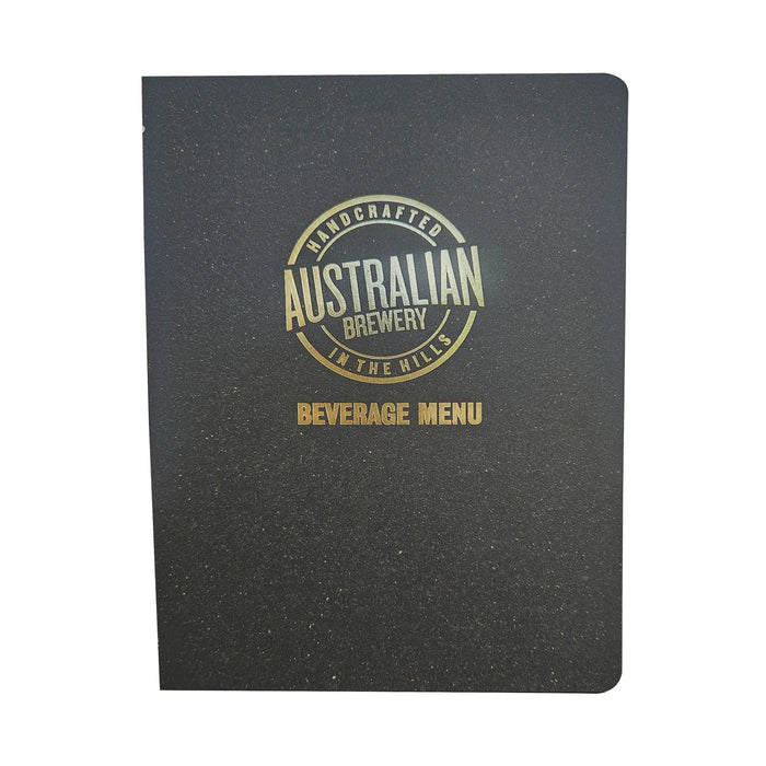A5 Leather Menu Black or Tan with or without pockets FCM Sales