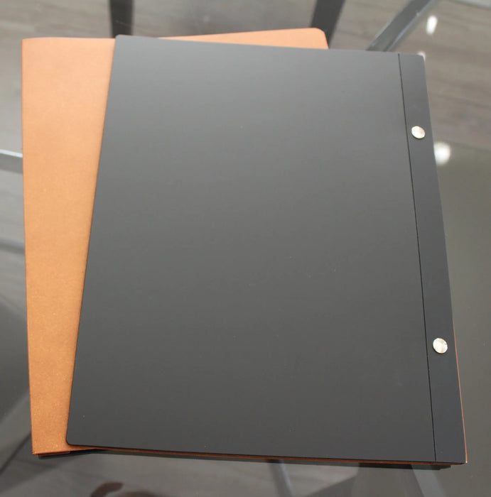 A4 or A5 Leather front and Black poly back with 5 or 10 pockets FCM Sales