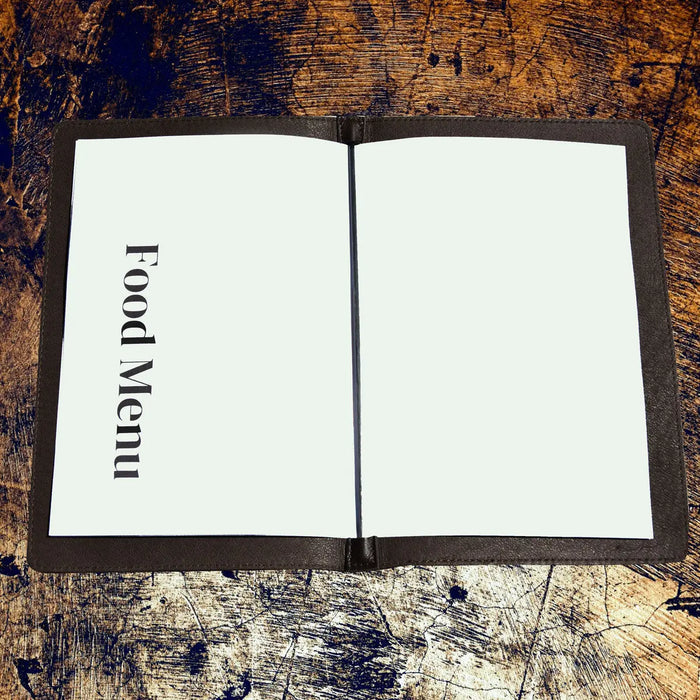 A5 Soft Leather Menu Book Carbon Rod FCM Sales