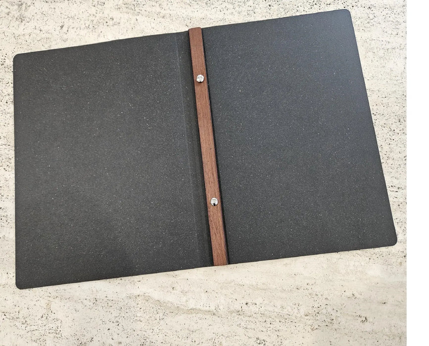 Tuscan all Leather 5 or 10 pocket Black or Tan Restaurant Menu Cover FCM Sales