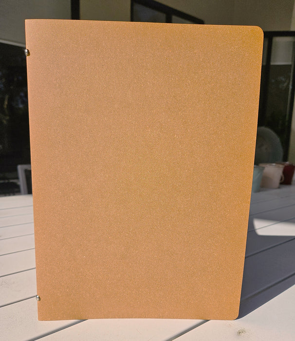 A4 Leather Menu Black or Light Tan with or without pockets