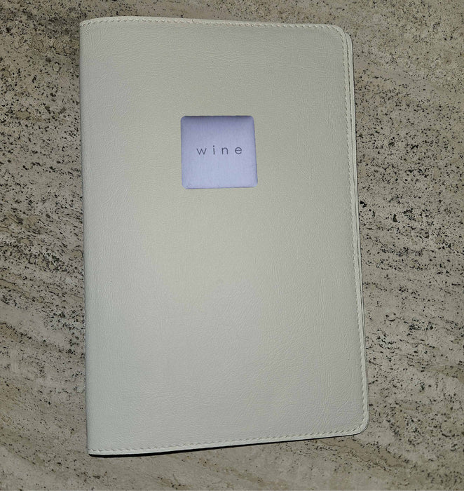 A5 White Faux Leather Carbon Rod Restaurant menu