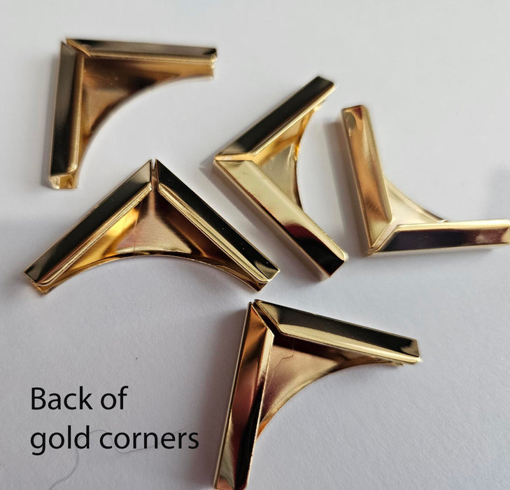 Gold corners 25mm x 25mm Bag of 50 for scapbooking albums folders