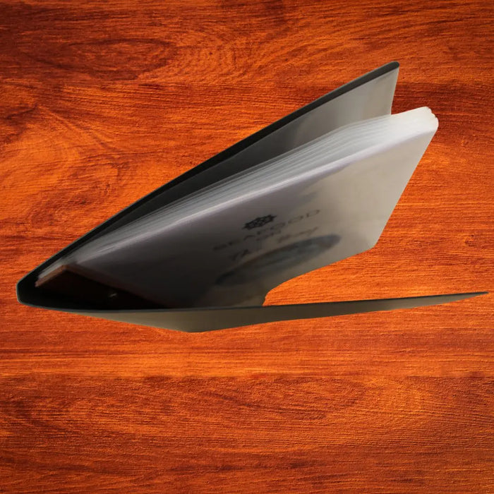 Tuscan all Leather 5 or 10 pocket Black or Tan Restaurant Menu Cover FCM Sales