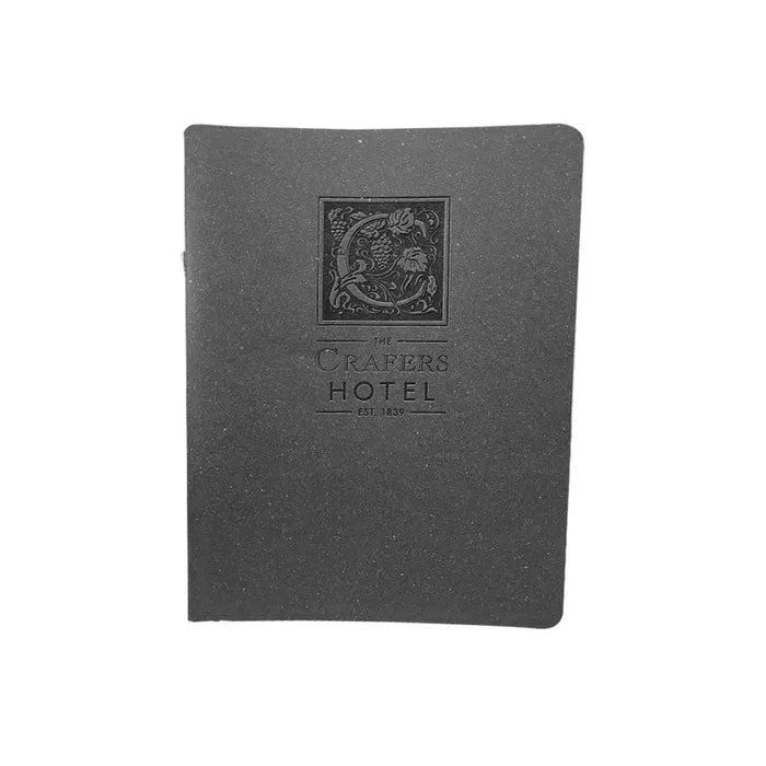 A5 Menu Binder Charcoal Black or Tan with or without pockets FCM Sales