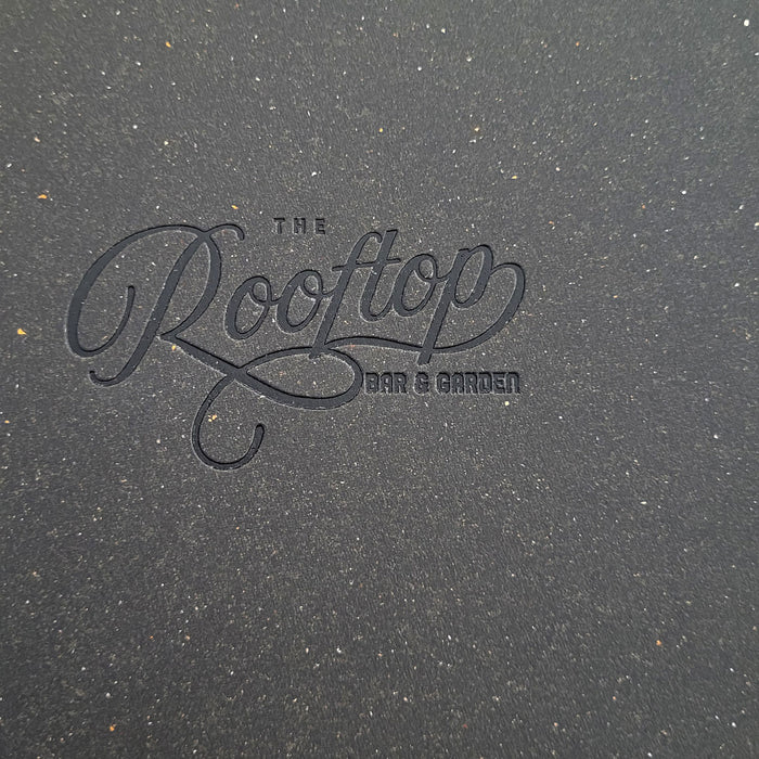 A5 Menu Binder Charcoal Black or Tan with or without pockets
