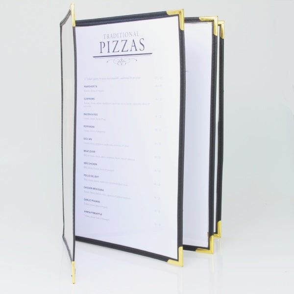 A4 4 pocket bistro covers holding 8 pages back to back