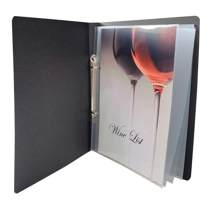 A4 Leather Menu Binder Brown or Black with or without pockets FCM Sales