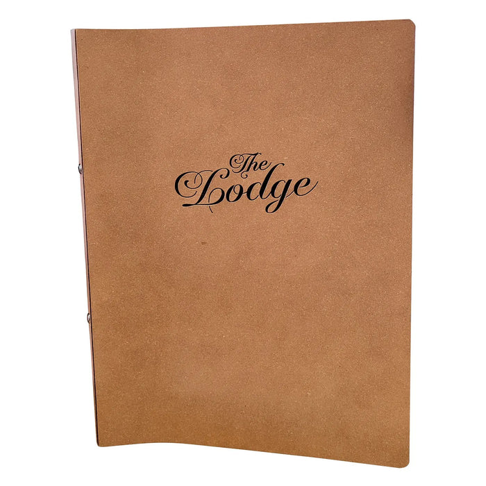 A4 Leather Menu Binder Brown or Black with or without pockets FCM Sales