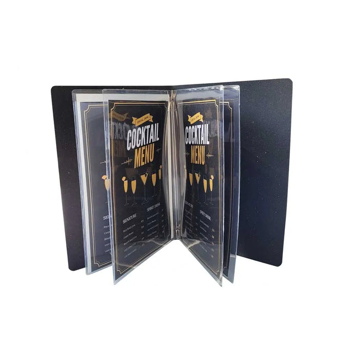 A5 Leather Menu Black or Tan with or without pockets FCM Sales