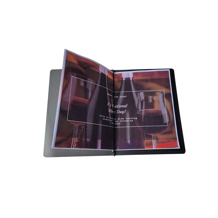 A5 Leather Menu Black or Tan with or without pockets FCM Sales