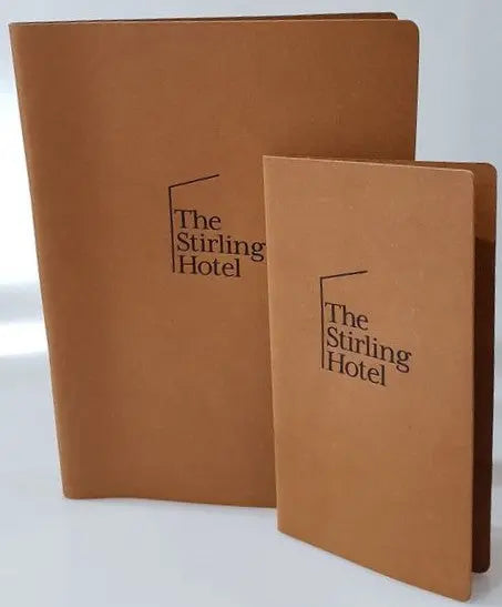A4 Leather Menu Binder Brown or Black with or without pockets FCM Sales