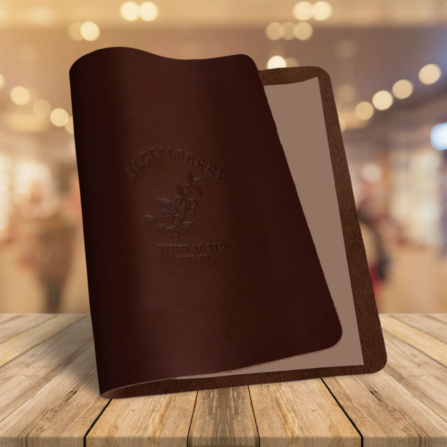 What impact would a beautiful leather restaurant menu cover have on your brand image?