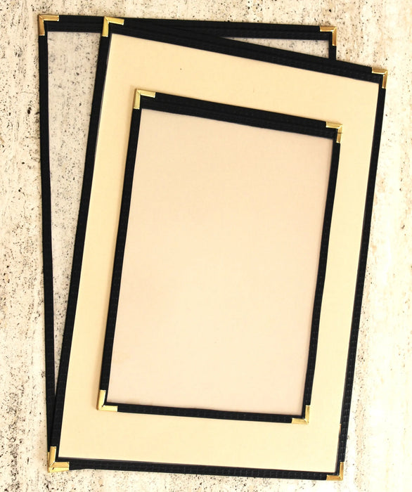 A3 Bistro Cover 1 Pocket Gold Corners FCM Sales