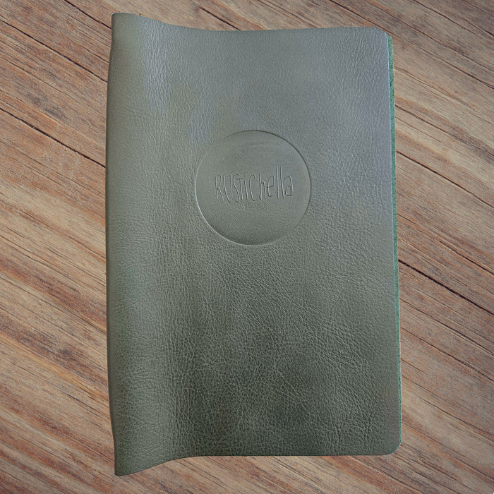 A5 Soft Leather Menu Book Carbon Rod