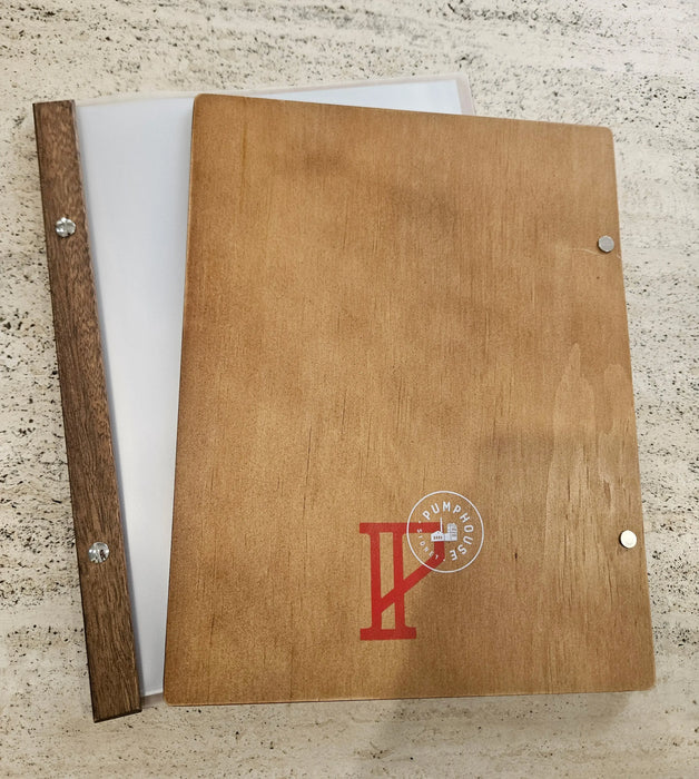 EKO Folder Walnut Timber Back A4 or A5 with 10 Pockets FCM Sales