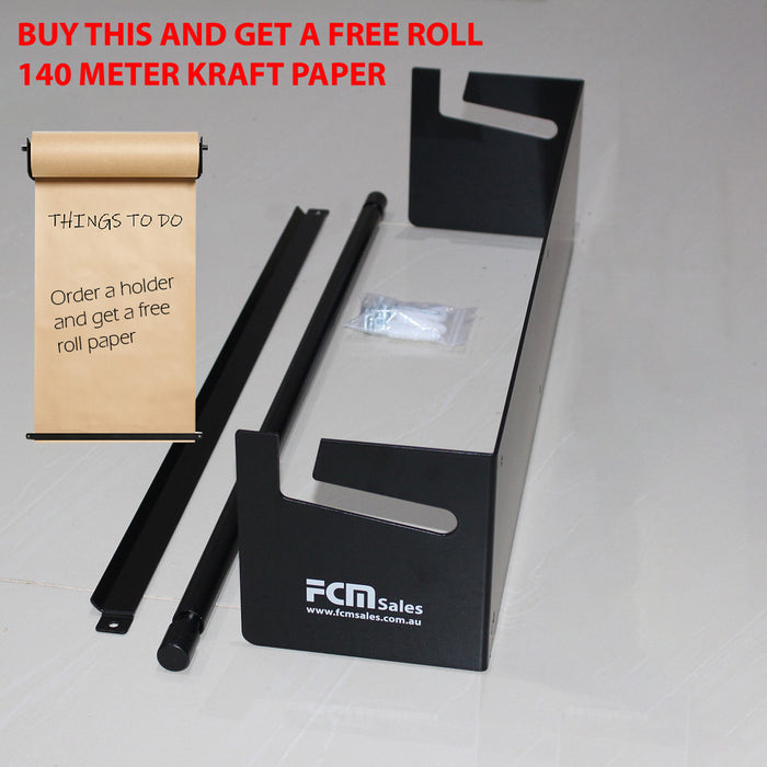 Butchers Paper Roll Holder 600mm wall mounted holder  + free roll 140m paper