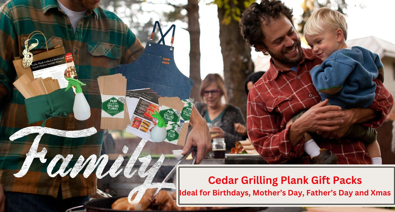 BBQ Cedar Plank Gift Pack with Deluxe Apron