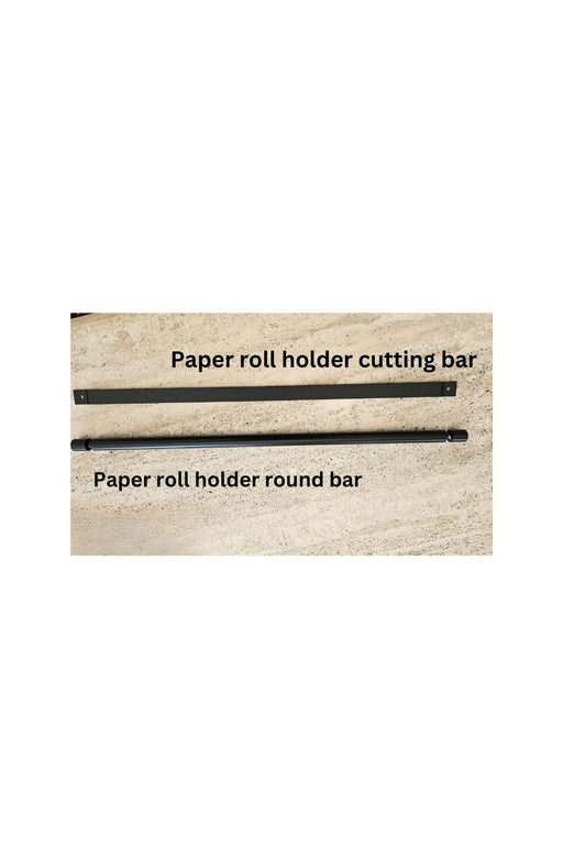 Paper roll holder cutting bar and paper roll holder