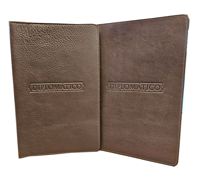 A5 Soft Leather Menu Book Carbon Rod