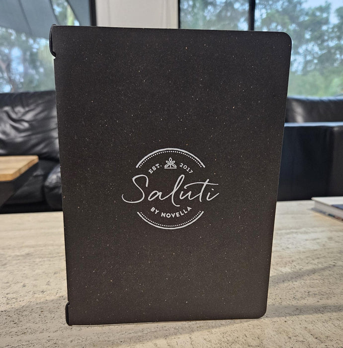 A5 Leather Menu Black or Light Tan with or without pockets