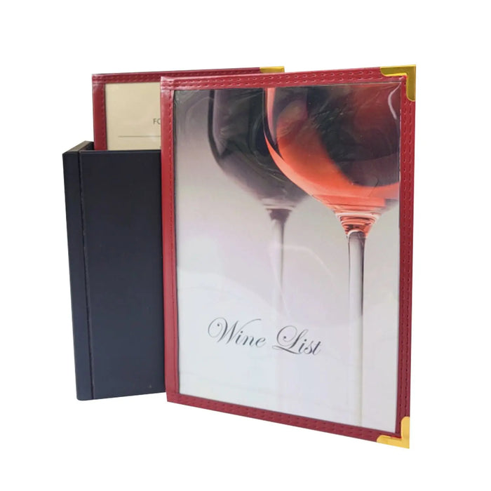 Bundle of 10 A5 Burgundy Bistro Menu Cover 2 Pockets