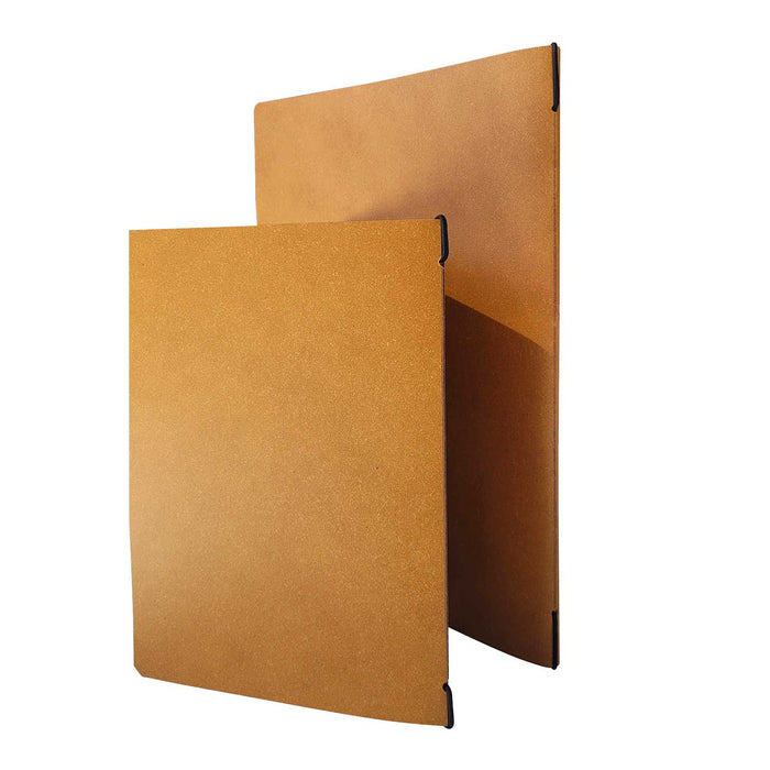 Leather Menu Slimline Natural Tan or Black with or without pockets