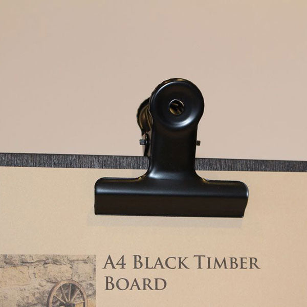 Slimline Narrow Black Timber with black or rose gold bulldog clip