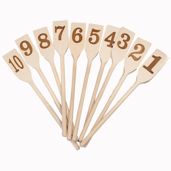 Engraved table numbers 1-10 Wooden Spoons