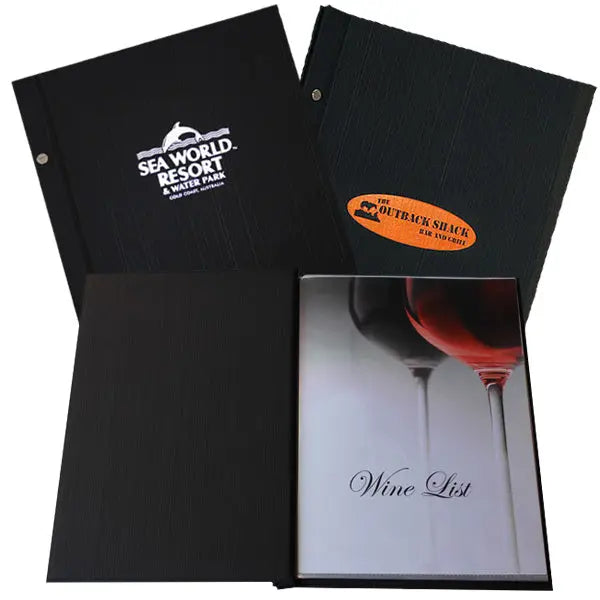 Grange A4 Black Menu Cover 10 Pockets