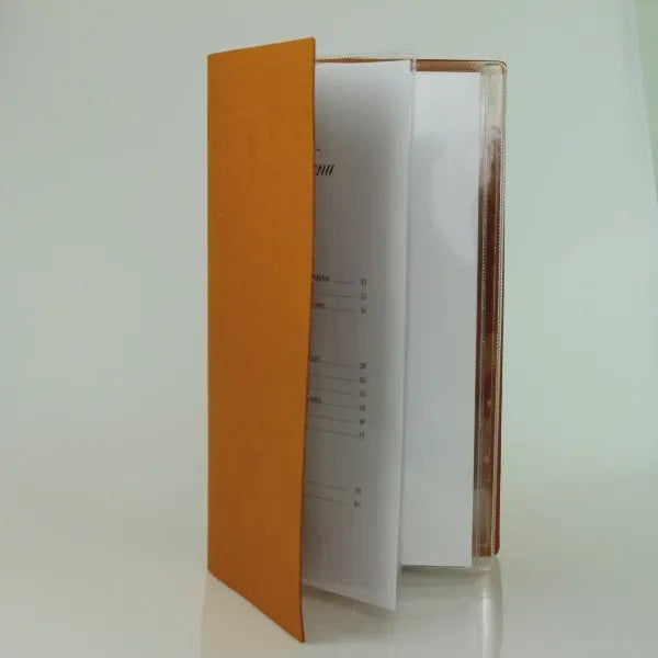 Set of 25 Leather Menus Slimline with or without pockets