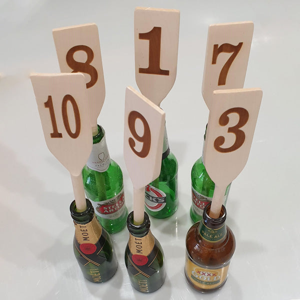 Engraved table numbers 1-10 Wooden Spoons