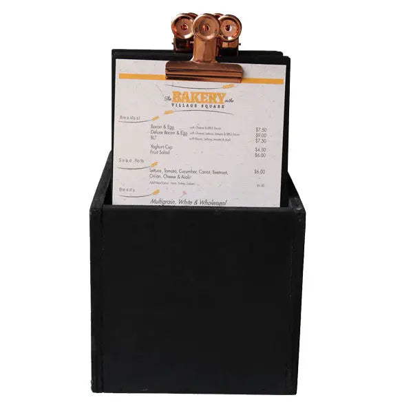 Slimline Narrow Black Timber with black or rose gold bulldog clip
