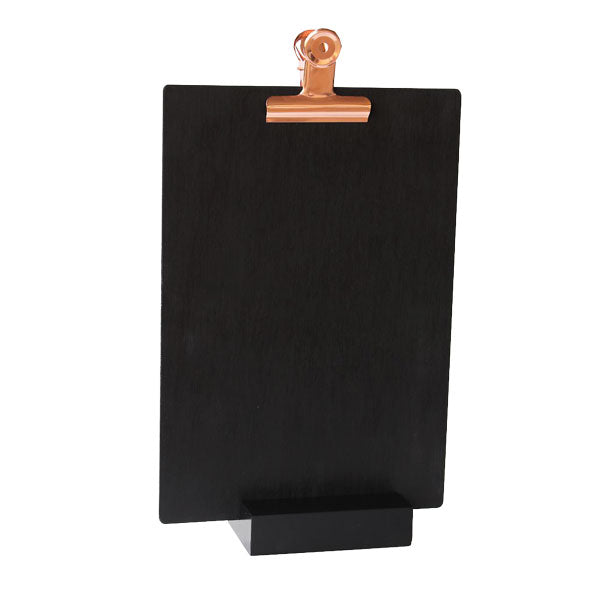 A4 Black Timber board with large Black or Rose Gold bulldog clip