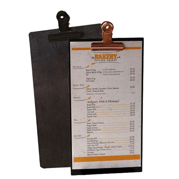 Slimline Narrow Black Timber with black or rose gold bulldog clip