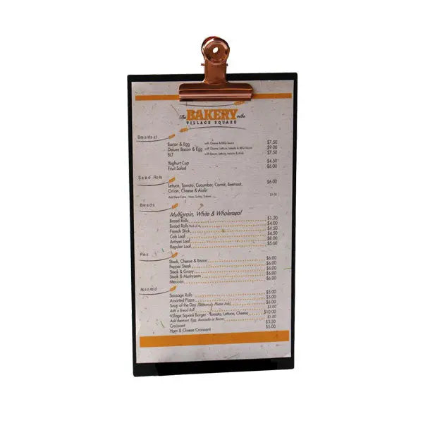 Slimline Narrow Black Timber with black or rose gold bulldog clip