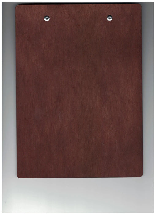 Walnut A5 board with distressed bronze Clip FCM Sales