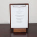 Walnut A5 board with distressed bronze Clip FCM Sales