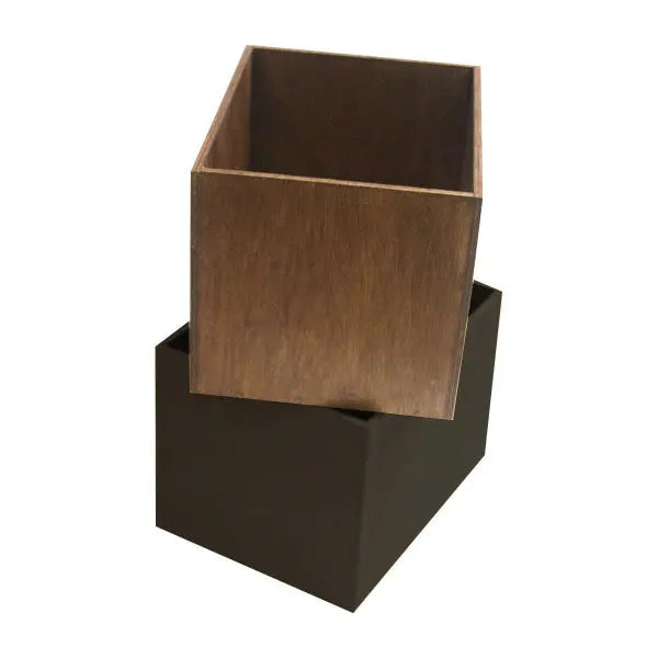Boxed set of 20 A4 Leather and Wood Menu folders Tan FCM Sales