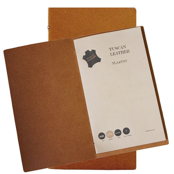 Slimline leather menu for paper