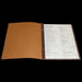 Boxed set of 20 A4 Leather and Wood Menu folders Tan FCM Sales