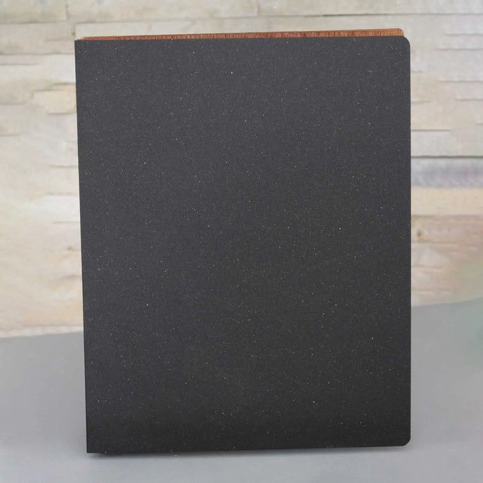 Boxed set of 20 A4 Leather and Wood Menu folders Tan FCM Sales